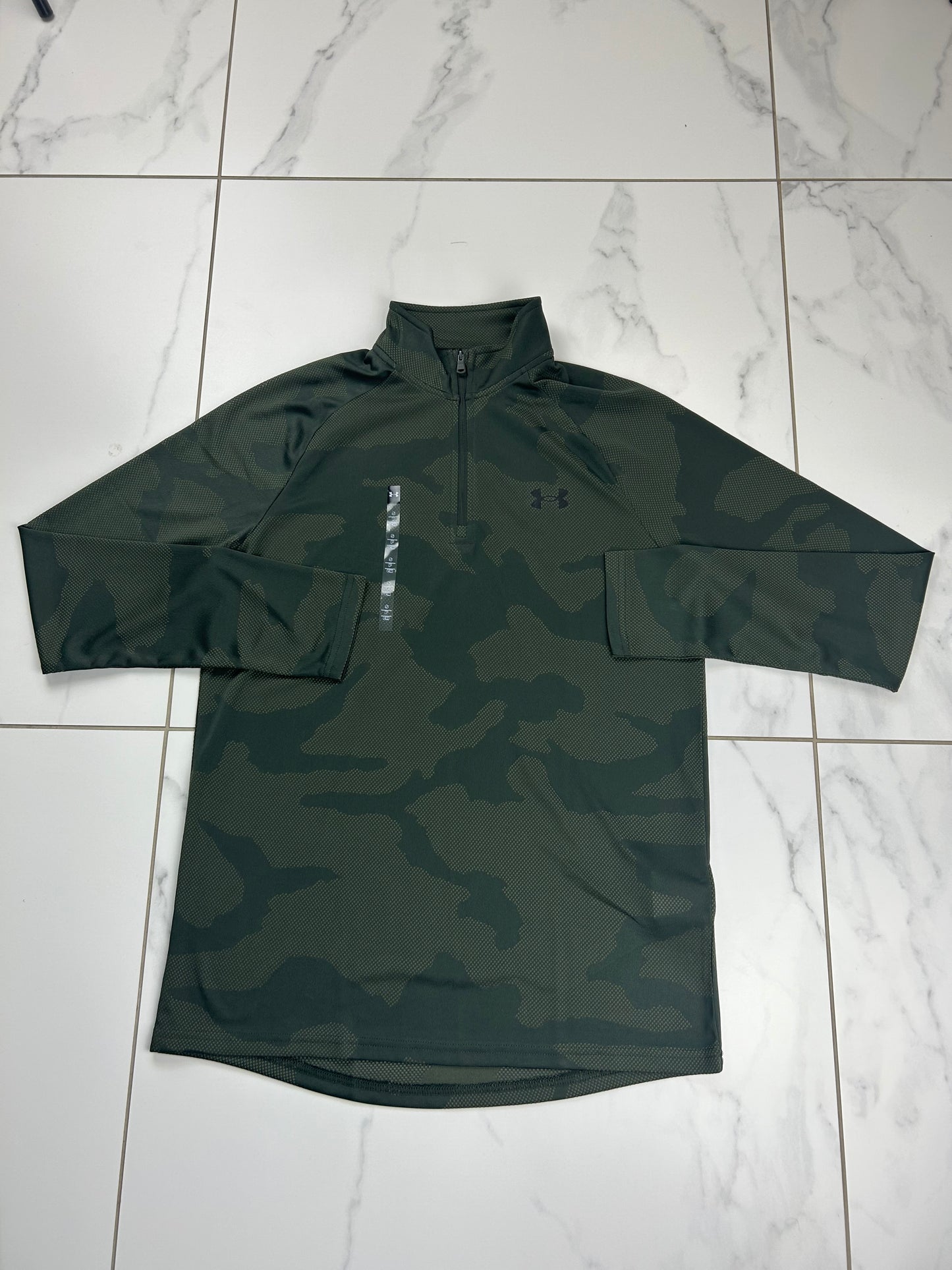 Under Armour Green Jacquard Camo 1/2 Zip