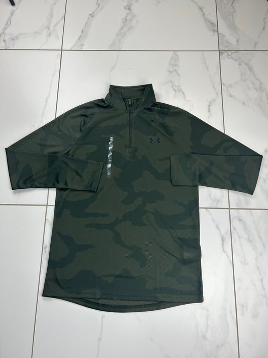 Under Armour Green Jacquard Camo 1/2 Zip