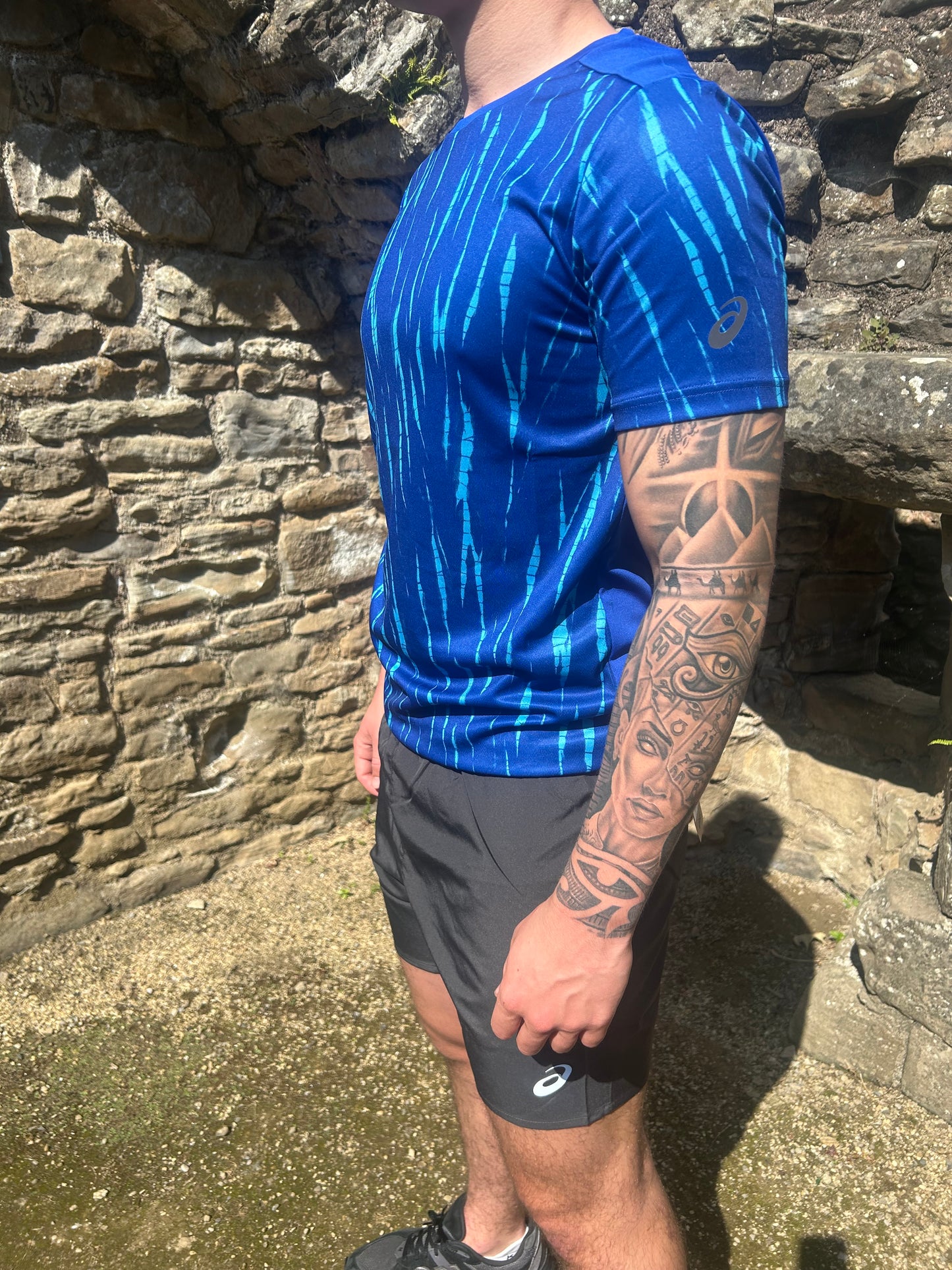 Asics Seasonal Blue Zebra T-Shirt